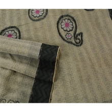 Load image into Gallery viewer, Cream Saree Art Silk Embroidered Woven Craft 5 Yd Fabric Sari
