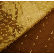 Load image into Gallery viewer, Brown Saree Cotton Woven Craft 5 Yd Decor Fabric Premium Sari
