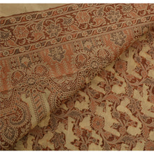 Load image into Gallery viewer, Cream Saree Art Silk Woven Craft 5Yd Decor Fabric Premium Sari
