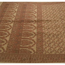 Load image into Gallery viewer, Cream Saree Art Silk Woven Craft 5Yd Decor Fabric Premium Sari
