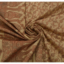 Load image into Gallery viewer, Cream Saree Art Silk Woven Craft 5Yd Decor Fabric Premium Sari
