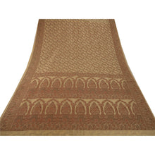 Load image into Gallery viewer, Cream Saree Art Silk Woven Craft 5Yd Decor Fabric Premium Sari
