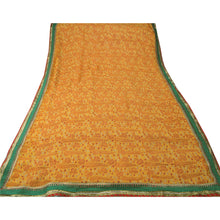 Load image into Gallery viewer, Sanskriti Vinatage Orange Saree Blend Georgette Embroidered Craft Fabric Sari
