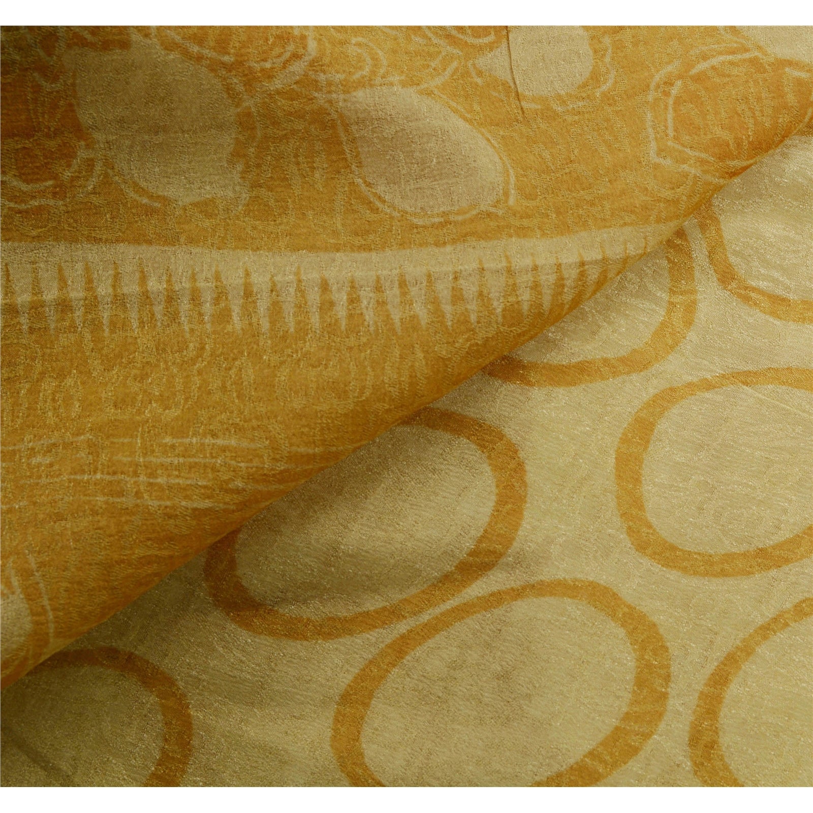 Sanskriti Vintage Sari 100% Pure Silk Green Saree Embroidered Woven 5Yd Craft Fabric Pre-owned Indian Saree Fabric Upcycled Remnant