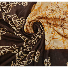 Load image into Gallery viewer, Cream Saree Pure Silk Batik Work Craft  Decor Soft Fabric Sari
