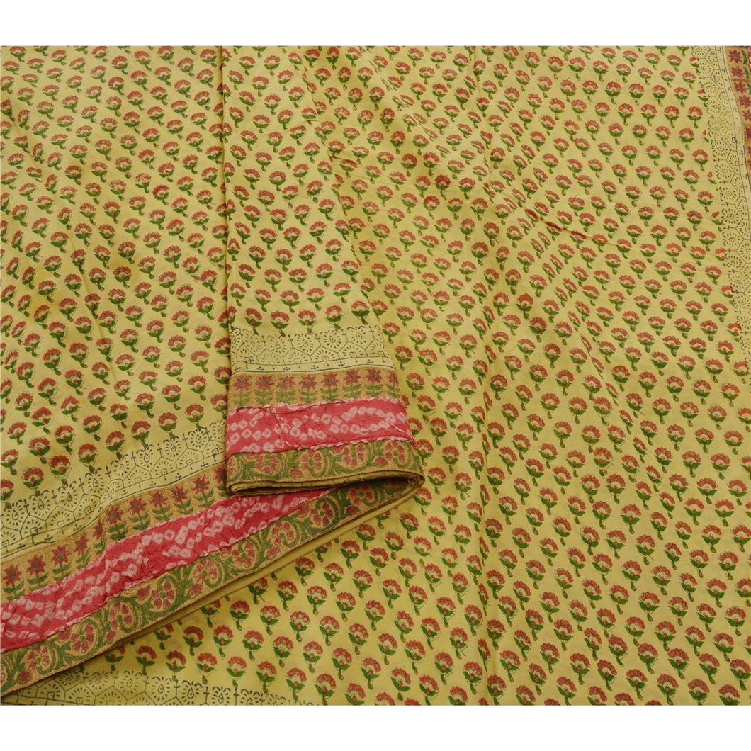 Saree Blend Georgette Embroidered Premium Craft Fabric Sari