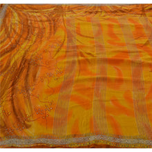 Load image into Gallery viewer, Sanskriti Vintage Sarees Pure Crepe Silk Hand Beaded Craft Fabric Premium Sari
