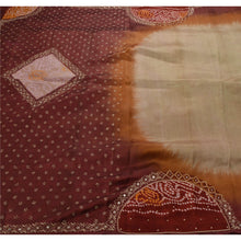Load image into Gallery viewer, Brown Saree 100% Pure Cotton Woven Craft Fabric 5 Yd Sari
