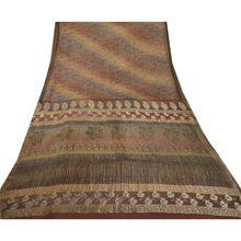 Load image into Gallery viewer, Sanskriti Vintage Brown Saree 100% Pure Silk Woven Craft Fabric Decor Sari
