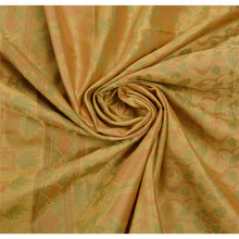 Load image into Gallery viewer, Sanskriti Vintage Cream Sarees Art Silk Woven Craft Fabric Premium 5 Yard Sari
