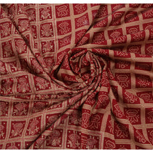 Load image into Gallery viewer, Sanskriti Vintage Dark Red Sarees Art Silk Hand Beaded Craft Fabric Premium Sari
