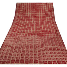 Load image into Gallery viewer, Sanskriti Vintage Dark Red Sarees Art Silk Hand Beaded Craft Fabric Premium Sari
