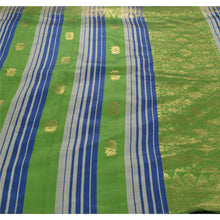 Load image into Gallery viewer, Sanskriti Vinatage Green Saree Art Silk Brocade Woven Craft Fabric Premium Sari
