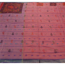 Load image into Gallery viewer, Sanskriti Vinatage Pink Saree Blend Silk Woven Craft 5Yd Fabric Premium Kota Sari
