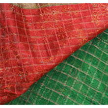 Load image into Gallery viewer, Sanskriti Vinatage Green Saree Pure Silk Woven Painted Craft Fabric Premium Sari
