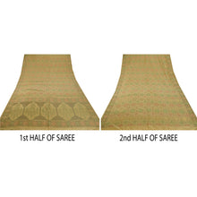 Load image into Gallery viewer, Cream Saree 100% Pure Silk Woven Craft Fabric Premium Sari
