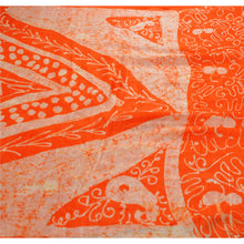 Load image into Gallery viewer, Cream Saree 100% Pure Silk Batik Work Craft Fabric 5 Yard Sari
