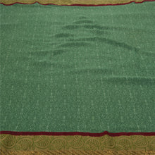 Load image into Gallery viewer, Sanskriti Vinatage Green Saree Georgette Embroidered Premium Fabric Craft Sari
