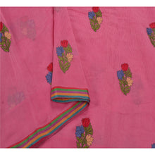 Load image into Gallery viewer, Sanskriti Vintage Pink Indian Sari Art Silk Embroidered Sarees Craft Fabric
