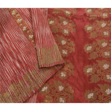 Load image into Gallery viewer, Sanskriti Vinatage Dark Red Saree Art Silk Woven Premium Sari Craft Zari Fabric

