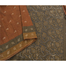 Load image into Gallery viewer, Sanskriti Vinatage Sanskriti Vintage Rusty Orange Sarees Blend Silk Woven Craft Fabric Premium Sari
