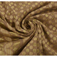 Load image into Gallery viewer, Brown Saree Art Silk Woven Craft Fabric Premium Paisley Sari
