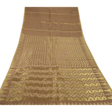 Load image into Gallery viewer, Brown Saree Art Silk Woven Craft Fabric Premium Paisley Sari
