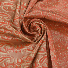 Load image into Gallery viewer, Sanskriti Vinatage Red Saree Art Silk Woven Craft Fabric Premium Paisley Sari
