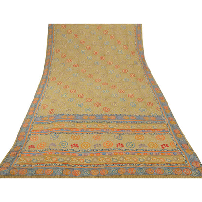 Sanskriti Vintage Sarees Pure Georgette Silk Embroidered Sustainable Fabric Premium Sari