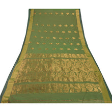 Load image into Gallery viewer, Sanskriti Vintage Green Indian Sari Art Silk Woven Brocade Premium Fabric Sarees
