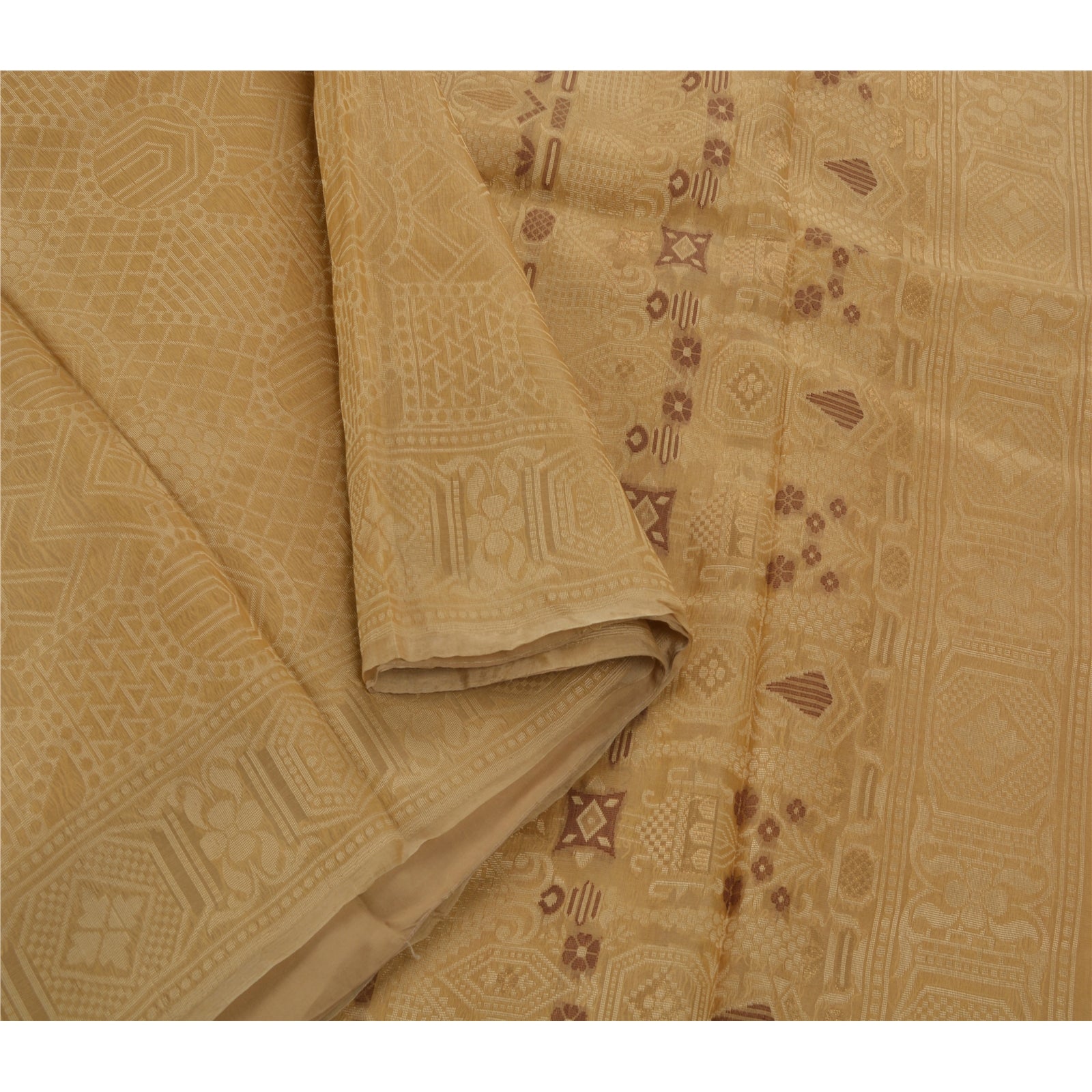 Сари Sanskriti Vintage Green, 100% чистая органза, шелк, тканое ремесло, устойчивая ткань, сари