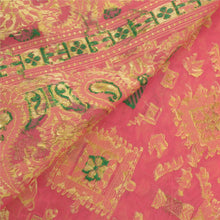 Load image into Gallery viewer, Sanskriti Vinatage Pink Saree Art Silk Woven Craft Fabric Premium 5 Yard Sari
