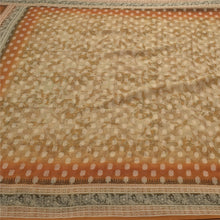 Load image into Gallery viewer, Sanskriti Vinatage Sanskriti Vintage Cream Sarees 100% Pure Georgette Silk Woven Craft Fabric Sari
