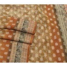 Load image into Gallery viewer, Sanskriti Vinatage Sanskriti Vintage Cream Sarees 100% Pure Georgette Silk Woven Craft Fabric Sari

