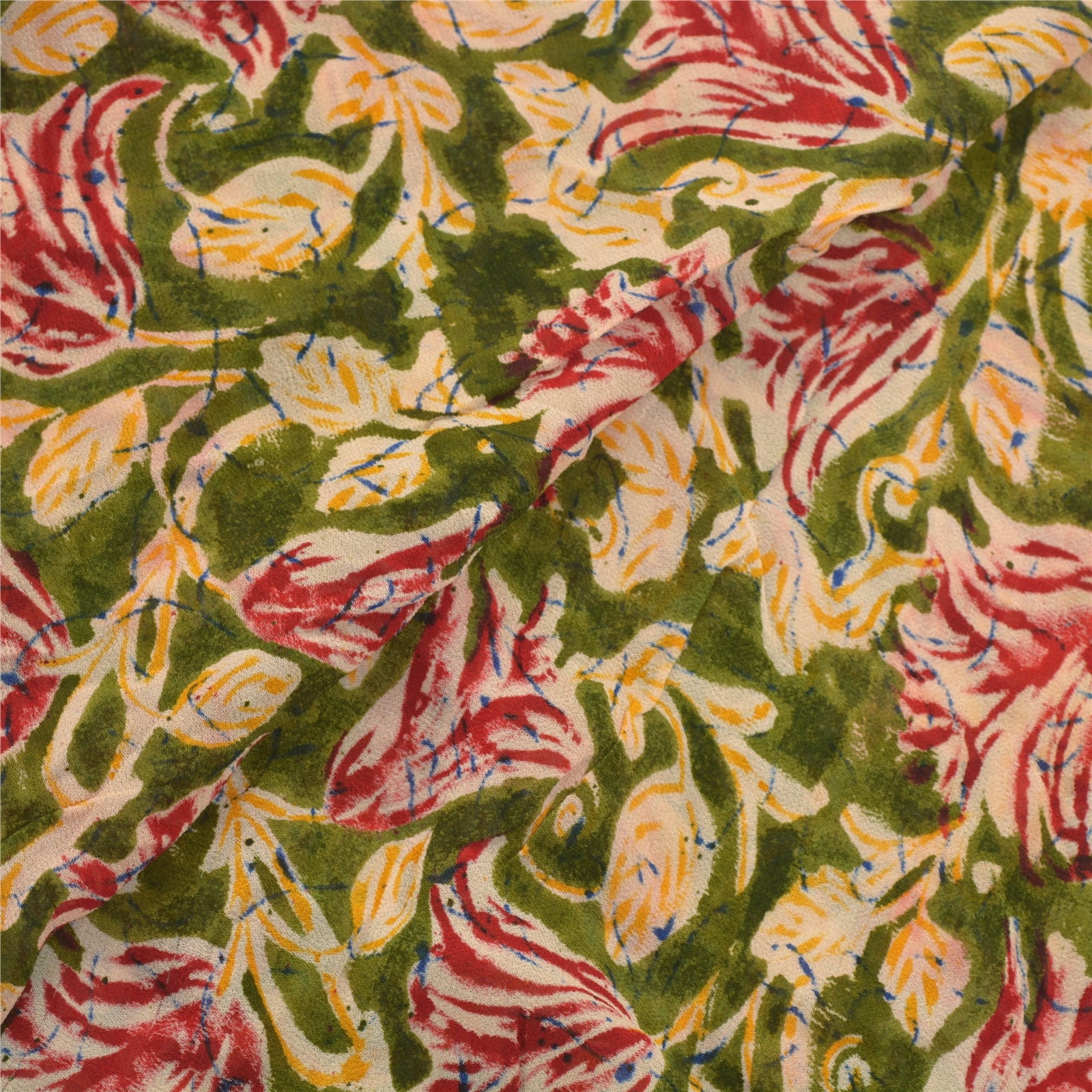 Сари Sanskriti Vintage Green Sarees Georgette с вышивкой из экологически чистой ткани премиум-класса с нашивками