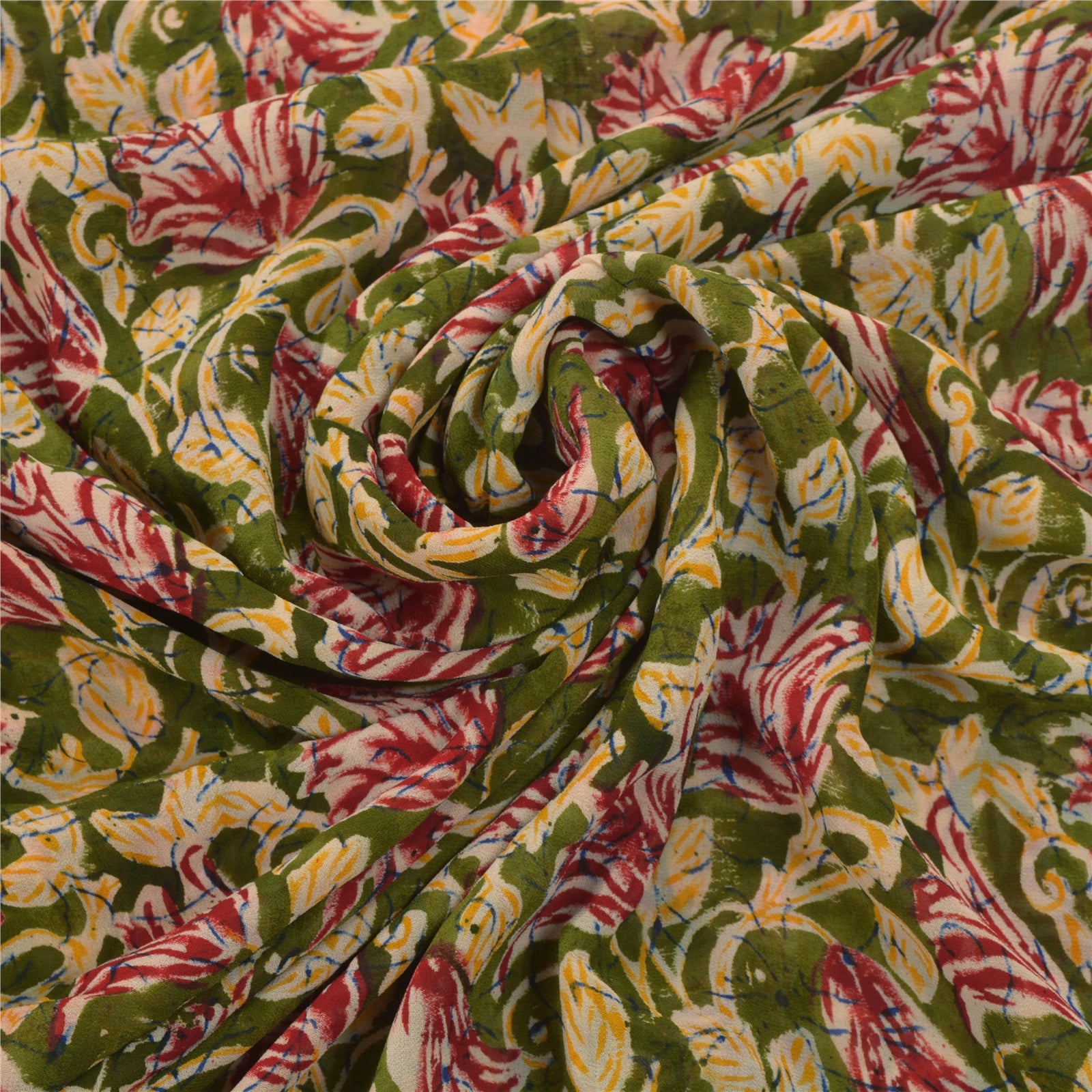 Сари Sanskriti Vintage Green Sarees Georgette с вышивкой из экологически чистой ткани премиум-класса с нашивками