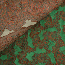 Load image into Gallery viewer, Sanskriti Vintage Green Saree Art Silk Woven Craft Fabric Premium 5 Yard Sari
