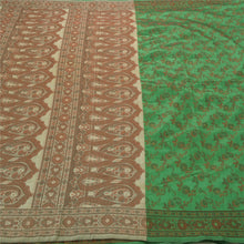 Load image into Gallery viewer, Sanskriti Vintage Green Saree Art Silk Woven Craft Fabric Premium 5 Yard Sari
