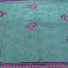 Load image into Gallery viewer, Sanskriti Vintage Green Saree Art Silk Embroidered Sari Craft Patch Work Fabric
