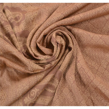 Load image into Gallery viewer, Sanskriti Vinatage Sanskriti Vintage Brown Sarees Pure Silk Woven Craft Fabric Cultural 5 Yard Sari

