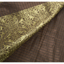 Load image into Gallery viewer, Sanskriti Vintage Brown Saree Art Silk Woven Brocade Craft Fabric Zari Sari
