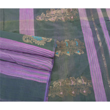Load image into Gallery viewer, Sanskriti Vintage Purple Saree Blend Silk Woven Craft Fabric Zari Work Sari
