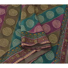 Load image into Gallery viewer, Sanskriti Vinatage Sanskriti Vintage Saree 100% Pure Georgette Silk Woven Craft Fabric 5 Yard Sari
