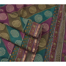 Load image into Gallery viewer, Sanskriti Vinatage Sanskriti Vintage Saree 100% Pure Georgette Silk Woven Craft Fabric 5 Yard Sari
