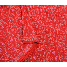 Load image into Gallery viewer, Sanskriti Vintage Red Bollywood Sarees Pure Georgette Silk Handmade Fabric Sari
