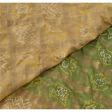 Load image into Gallery viewer, Sanskriti Indian Vintage Green Sarees Pure Silk Hand Beaded Bandhani Sari Fabric
