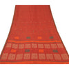 Sanskriti Vintage Rusty Orange Saree Blend Silk Woven Craft Sustainable Fabric Premium Sari