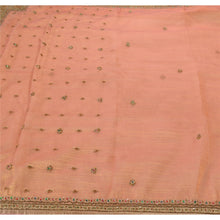 Load image into Gallery viewer, Sanskriti Vintage Pink Sarees Art Silk Hand Beaded Woven Fabric 5 Yard Sari

