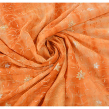 Load image into Gallery viewer, Sanskriti Vintage Saree 100% Pure Georgette Silk Embroidered Fabric Leheria Sari
