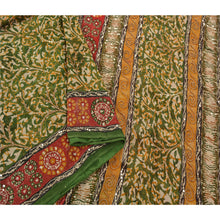 Load image into Gallery viewer, Sanskriti Vintage Bollywood Green Sarees Blend Georgette Hand Beaded Fabric Sari
